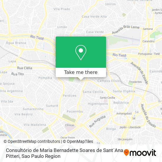 Consultório de Maria Bernadette Soares de Sant´Ana Pitteri map