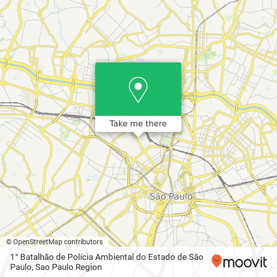 1° Batalhão de Polícia Ambiental do Estado de São Paulo map