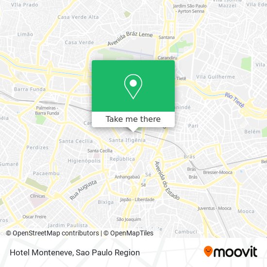 Hotel Monteneve map