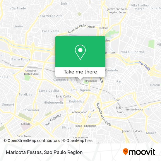 Maricota Festas map