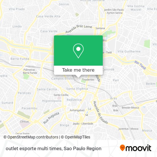 Mapa outlet esporte multi times