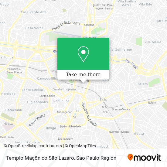 Mapa Templo Maçônico São Lazaro