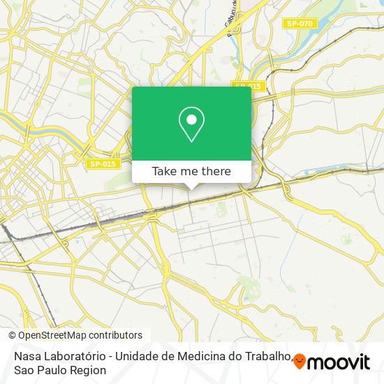 Nasa Laboratório - Unidade de Medicina do Trabalho map