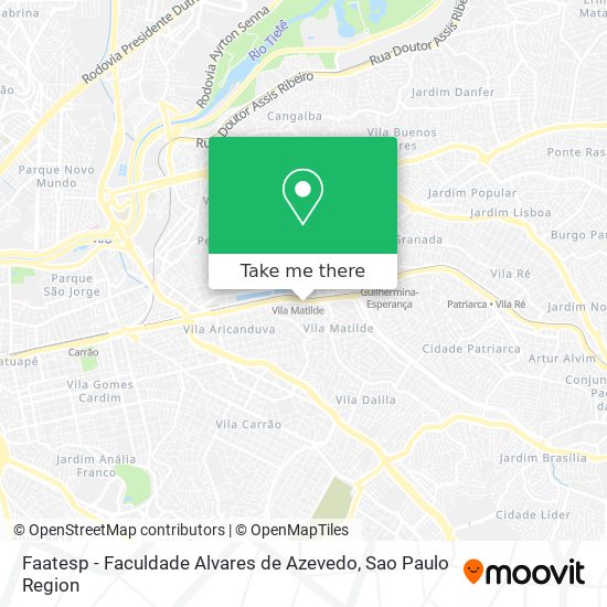 Mapa Faatesp - Faculdade Alvares de Azevedo