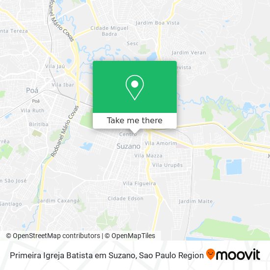 Primeira Igreja Batista em Suzano map