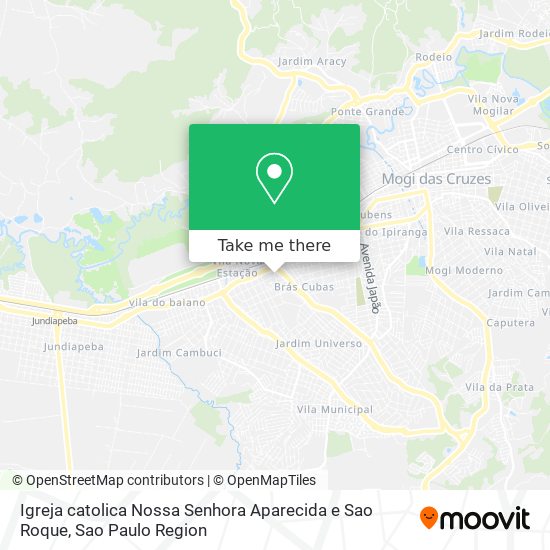 Igreja catolica Nossa Senhora Aparecida e Sao Roque map