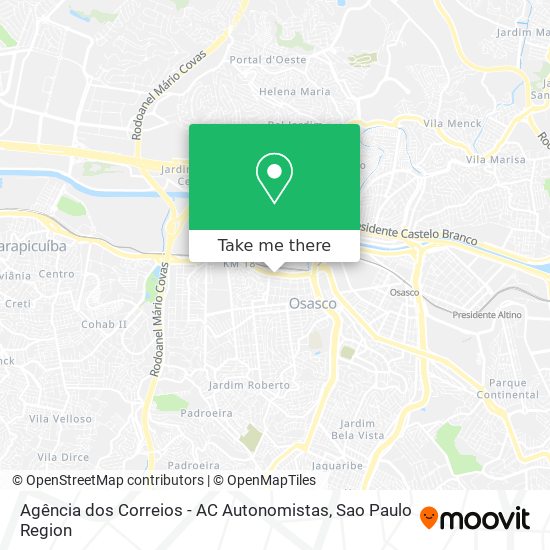 Agência dos Correios - AC Autonomistas map