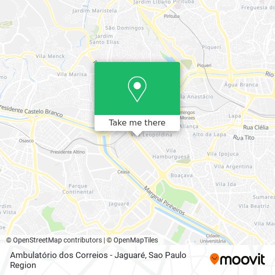 Ambulatório dos Correios - Jaguaré map