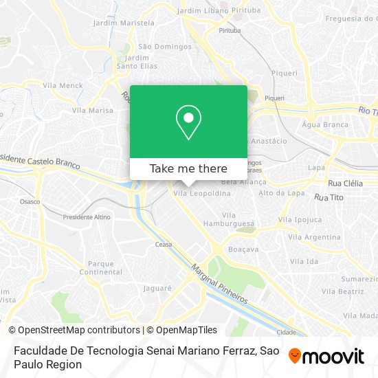 Faculdade De Tecnologia Senai Mariano Ferraz map