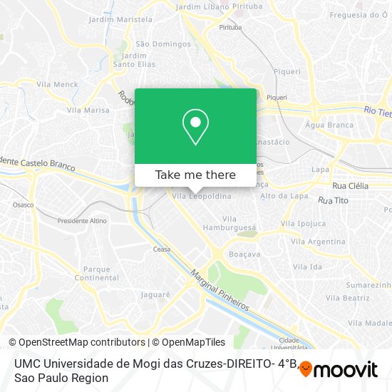 Mapa UMC Universidade de Mogi das Cruzes-DIREITO- 4°B