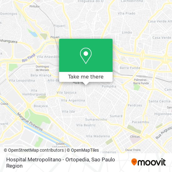 Mapa Hospital Metropolitano - Ortopedia