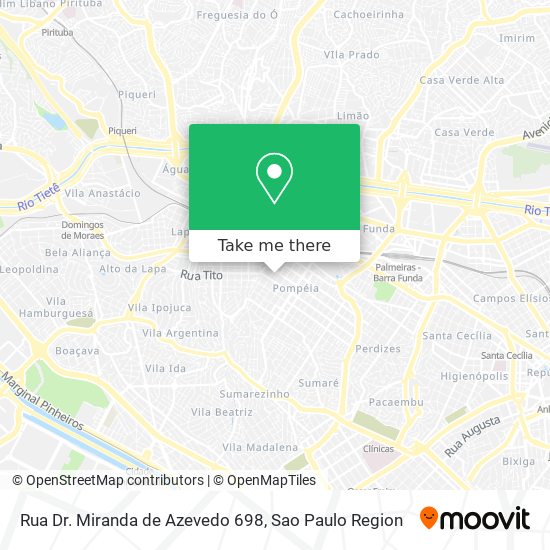 Rua Dr. Miranda de Azevedo 698 map