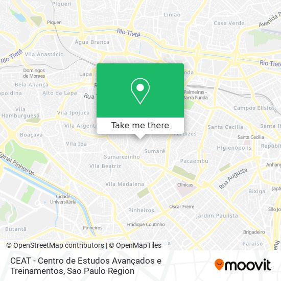 CEAT - Centro de Estudos Avançados e Treinamentos map