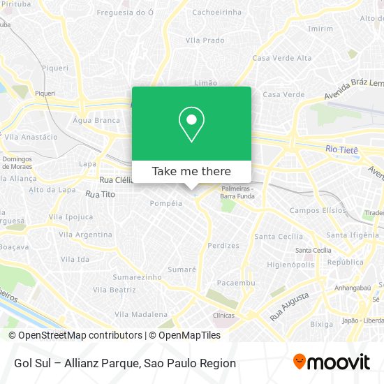 Gol Sul – Allianz Parque map