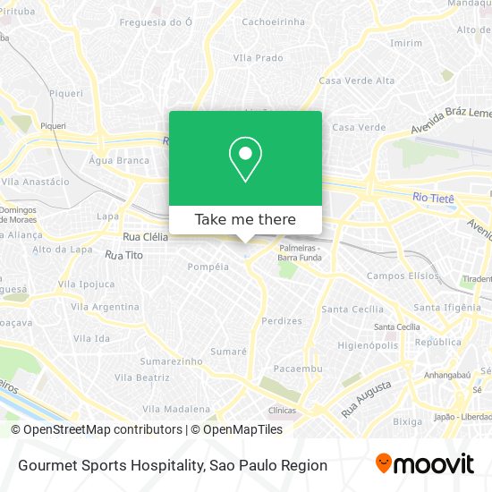 Mapa Gourmet Sports Hospitality