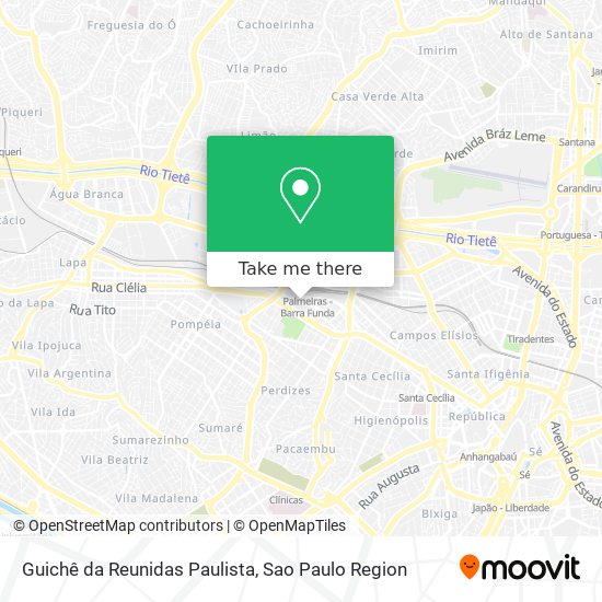 Guichê da Reunidas Paulista map