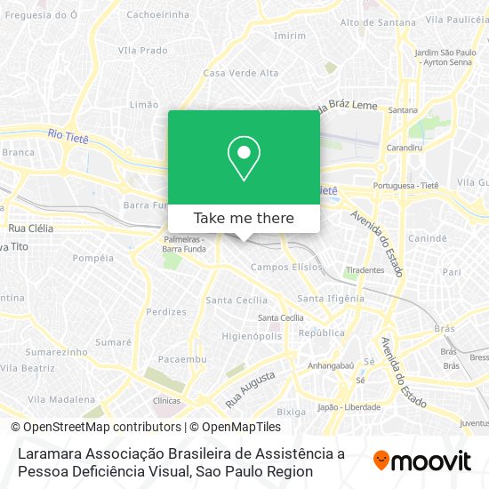 Laramara Associação Brasileira de Assistência a Pessoa Deficiência Visual map