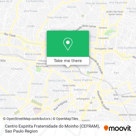 Centro Espírita Fraternidade do Moinho (CEFRAM) map