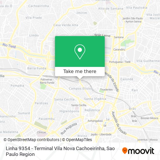 Linha 9354 - Terminal Vila Nova Cachoeirinha map