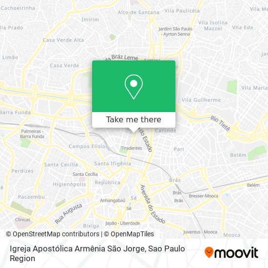 Mapa Igreja Apostólica Armênia São Jorge