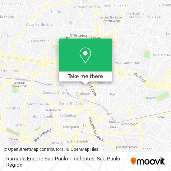 Ramada Encore São Paulo Tiradentes map