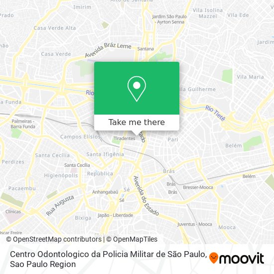 Centro Odontologico da Policia Militar de São Paulo map