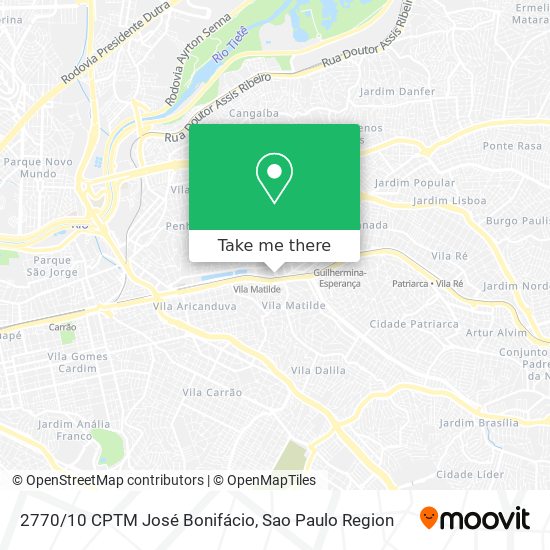 2770/10 CPTM José Bonifácio map