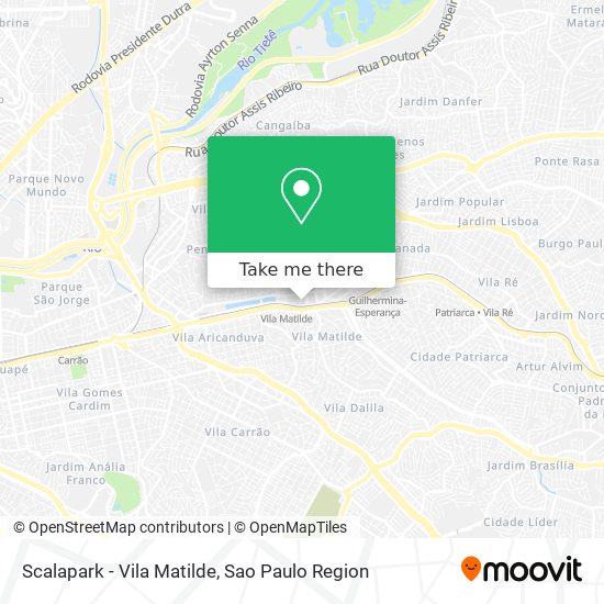 Mapa Scalapark - Vila Matilde