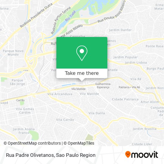 Mapa Rua Padre Olivetanos