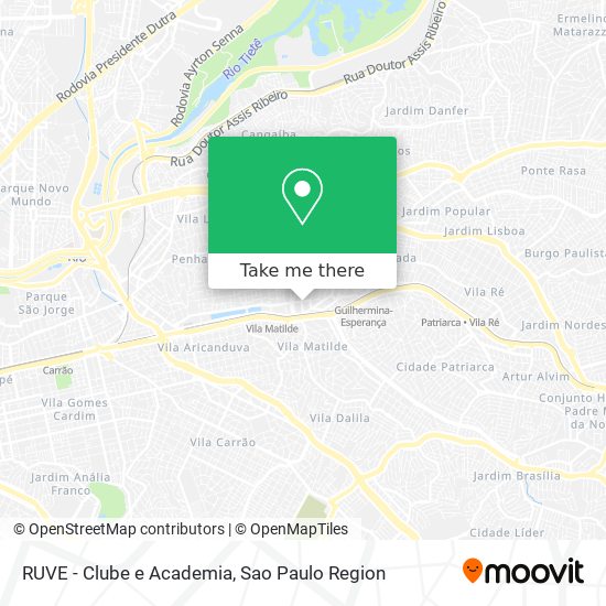 RUVE - Clube e Academia map
