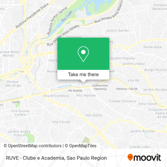 RUVE - Clube e Academia map