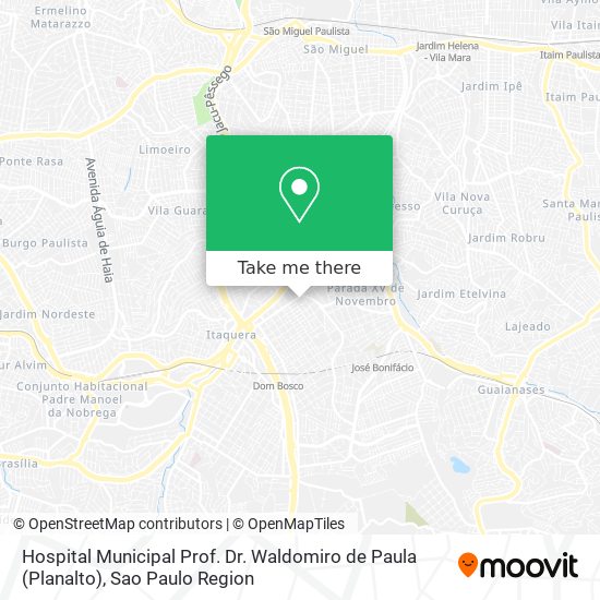 Hospital Municipal Prof. Dr. Waldomiro de Paula (Planalto) map