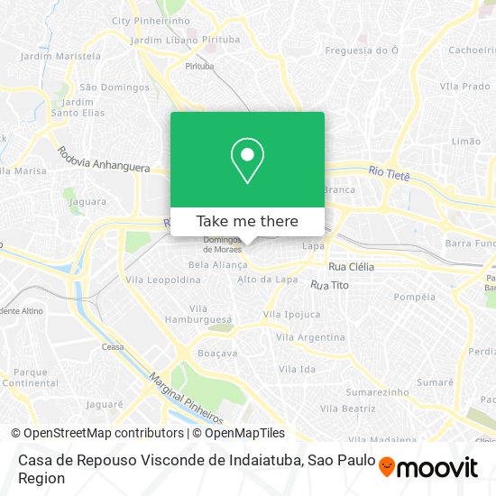 Casa de Repouso Visconde de Indaiatuba map