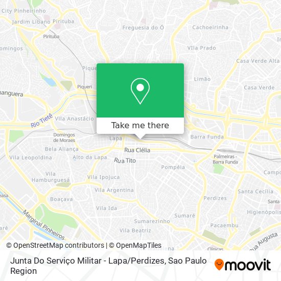 Junta Do Serviço Militar - Lapa / Perdizes map