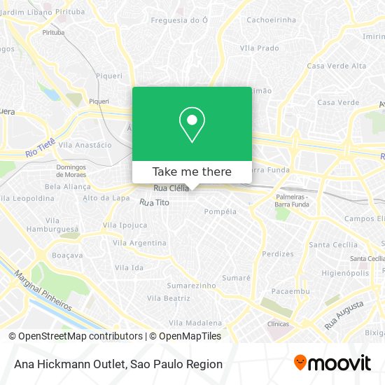 Ana Hickmann Outlet map