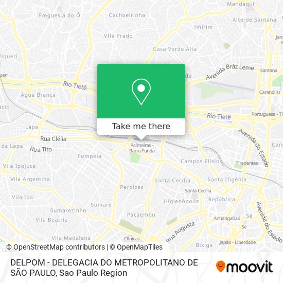 DELPOM - DELEGACIA DO METROPOLITANO DE SÃO PAULO map