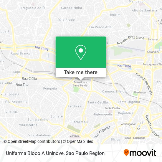 Unifarma Bloco A Uninove map