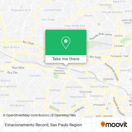 Mapa Estacionamento Record