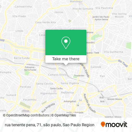 rua tenente pena, 71, são paulo map