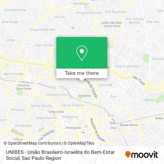 UNIBES - União Brasileiro-Israelita do Bem-Estar  Social map