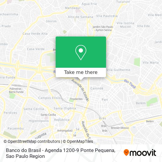 Banco do Brasil - Agenda 1200-9  Ponte Pequena map