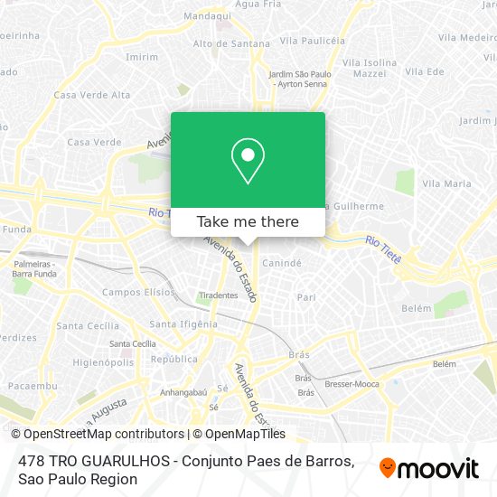 478 TRO GUARULHOS -  Conjunto Paes de Barros map