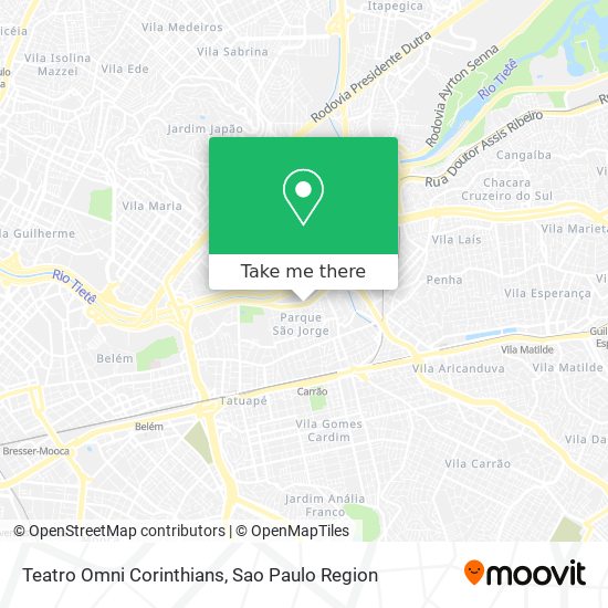 Mapa Teatro Omni Corinthians