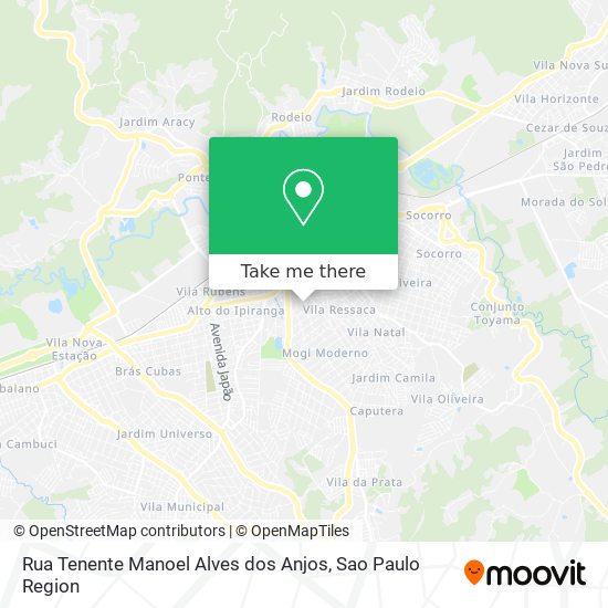 Mapa Rua Tenente Manoel Alves dos Anjos