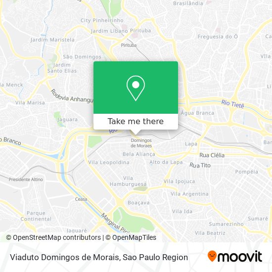 Mapa Viaduto Domingos de Morais