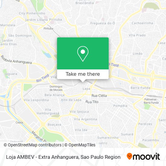 Loja AMBEV - Extra Anhanguera map