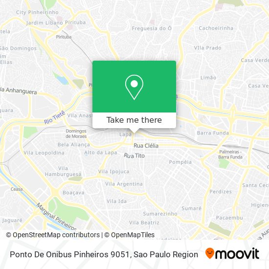 Ponto De Onibus Pinheiros 9051 map