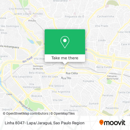 Linha 8047- Lapa/Jaraguá map
