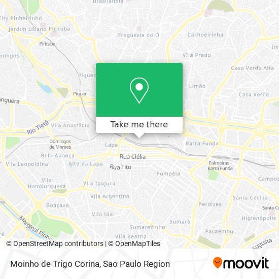 Mapa Moinho de Trigo Corina