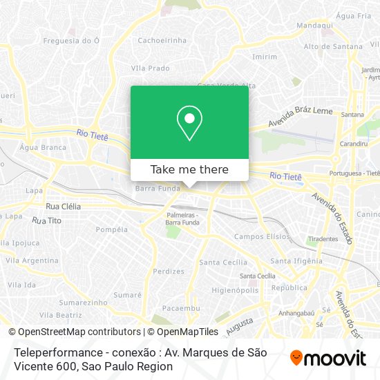 Teleperformance - conexão : Av. Marques de São Vicente 600 map